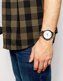 Tommy Hilfiger Luke Chronograph Quartz White Dial Gold Steel Strap Watch for Men - 1791121
