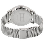 Tommy Hilfiger Damon Quartz Chronograph Black Dial Silver Mesh Bracelet Watch for Men - 1791415