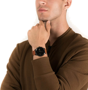 Tommy Hilfiger James Quartz Black Dial Brown Leather Strap Watch For Men - 1791486