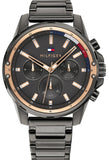 Tommy Hilfiger Mason Grey Dial Grey Steel Strap Watch for Men - 1791790