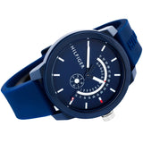 Tommy Hilfiger Denim Quartz Blue Dial Blue Rubber Strap Watch for Men - 1791482