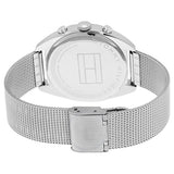 Tommy Hilfiger Mia Silver Dial Silver Mesh Bracelet Watch for Men - 1781628