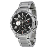 Tommy Hilfiger Cool Sport Multifunction Black Dial Silver Steel Strap Watch for Men - 1791141