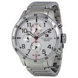 Tommy Hilfiger Trent Multi Function White Dial Silver Steel Strap Watch for Men - 1791140