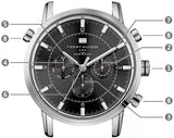 Tommy Hilfiger Harrison Chronograph Black Dial Black Leather Strap Watch for Men - 1790875