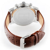 Tommy Hilfiger Kane Chronograph Quartz White Dial Brown Leather Strap Watch for Men - 1791400