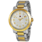 Tommy Hilfiger Damen Silver Dial Two Tone Steel Strap Watch for Women - 1781398