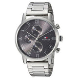 Tommy Hilfiger Kane Chronograph Quartz Grey Dial Silver Steel Strap Watch for Men - 1791397