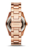 Fossil Boyfriend Multifunction Rose Gold Dial Rose Gold Steel Strap Watch for Women - ES3885