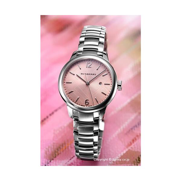 Burberry The Classic Pink Dial Silver Steel Strap Watch for Women