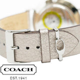 Coach Perry White Dial Champagne Leather Strap Watch for Women - 14503157