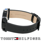 Tommy Hilfiger Denim Quartz Black Dial Black Leather Strap Watch for Men - 1791479