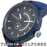 Tommy Hilfiger Denim Quartz Blue Dial Blue Rubber Strap Watch for Men - 1791482