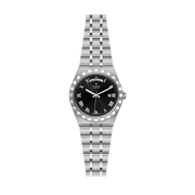Tudor Royal Automatic Black Dial Silver Steel Strap Watch for Men - M28600-0003