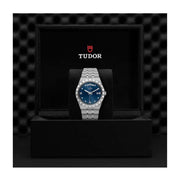 Tudor Royal Automatic Diamonds Blue Dial Silver Steel Strap Watch for Men - M28600-0006