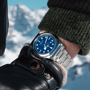 Tudor Black Bay Automatic Blue Dial Silver Steel Strap Watch for Men - M79540-0004