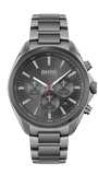Hugo Boss Distinct Chronograph Grey Dial Grey Steel Strap Watch for Men - 1513858