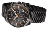 Tissot T Classic PR 100 Chronograph Anthracite Black Dial Black Mesh Bracelet Watch For Men - T101.417.23.061.00