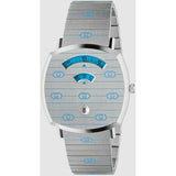 Gucci Grip Quartz Silver Dial Silver Steel Strap Watch For Women - YA157437