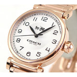 Coach Madison White Dial White Leather Strap Watch for Women - 14502408