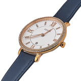 Fossil Jacqueline White Dial Blue Leather Strap Watch for Women - ES4291