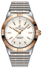 Breitling Chronomat Automatic 36 White Dial Two Tone Steel Strap Watch for Women - U10380101A1U1