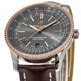 Breitling Navitimer Automatic 41 Grey Dial Brown Leather Strap Watch for Men - U17326121M1P1