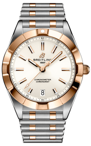 Breitling Chronomat 32 White Dial Two Tone Steel Strap Watch for Women - U77310101A1U1