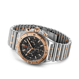 Breitling Chronomat B01 42 18K Red Gold Black Dial Two Tone Steel Strap Watch for Men - UB01341A1B1U1