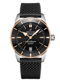 Breitling Superocean Heritage II B20 42mm Black Dial Black Mesh Bracelet Mens Watch - UB2010121B1S1