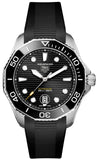 Tag Heuer Aquaracer Professional 300 Automatic Black Dial Black Rubber Strap Watch for Men - WBP201A.FT6197