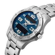 Breitling Aerospace Evo Blue Dial Silver Steel Strap Watch for Men - E79363101C1E1