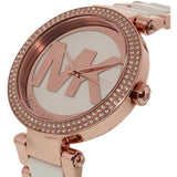 Michael Kors Parker White Dial Two Tone Steel Strap Watch for Women - MK6365