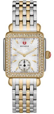Michele Deco Mother of Pearl Dial Two Tone Steel Strap Watch For Women - MWW06V000023
