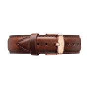 Daniel Wellington Bristol Black Dial Brown Leather Strap Watch For Men - DW00100125