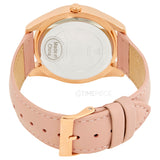 Guess Wonderlust Beige Dial Pink Leather Strap Watch for Women - W1065L1