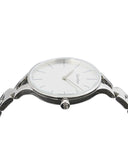 Calvin Klein Graphic White Dial Silver Steel Strap Watch for Women - K7E23146