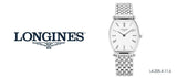 Longines La Grande Classique de Longines Tonneau White Dial Silver Steel Strap Watch untuk Wanita - L4.205.4.11.6