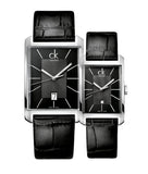 Calvin Klein Window Black Dial Black Leather Strap Watch for Men - K2M21107