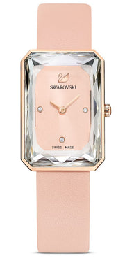 Swarovski Uptown Pink Dial Pink Leather Strap Watch for Women - 5547719