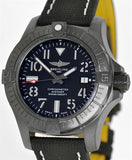 Breitling Avenger Automatic 45 Seawolf Night Mission Black Dial Black Nylon Strap Watch for Men - V17319101B1X1