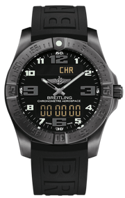 Breitling Aerospace Evo Black Dial Black Rubber Strap Watch for Men - V79363101B1S1
