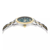 Versace Greca Time Quartz Green Dial Two Tone Steel Strap Watch For Men - VE3K00422