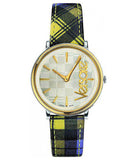 Versace V-Circle The Clans Edition Silver Dial Multicolor Leather Strap Watch for Women - VE8100118