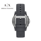 Armani Exchange Outerbanks Chronograph Grey Dial Grey Silicone Strap Watch For Men - AX7123