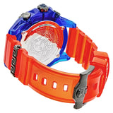 Versace Icon Active Chronograph Quartz Blue Dial Orange Rubber Strap Watch For Men - VEZ700922