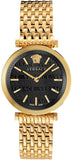 Versace V-Twist Black Dial Gold Mesh Bracelet Watch for Women - VELS00819