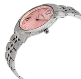 Versace Audrey Quartz Pink Dial Silver Steel Strap Watch for Women - VELR00419