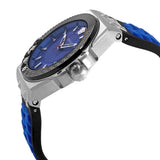 Versace Chain Reaction Quartz Blue Dial Blue & Black Leather Strap Watch for Men - VEDY00119