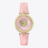 Versace Palazzo Empire Pink Dial Pink Leather Strap Watch for Women - VCO030017